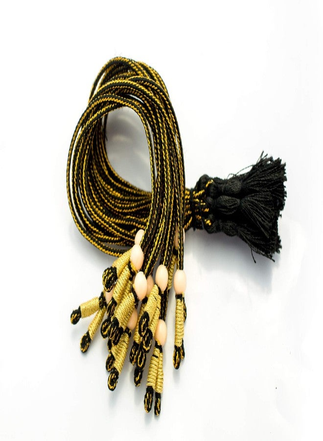 SIJCM Necklace Back Rope- Dori for Silk Thread Jewellery/Terracotta Jewellery/Quilling-Black Colour-Pack of 12 Back Ropes (Dori). - Image 1